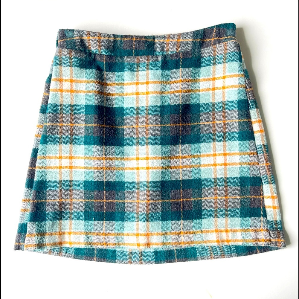 American Eagle Plaid Fleece Skirt